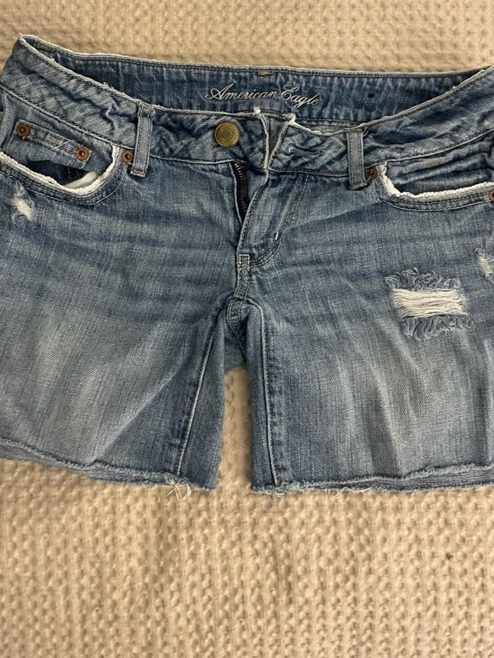 American Eagle Outfitters - Size 2 - Distressed Denim Cutoff Shorts -100% cotton